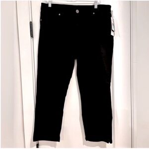 Kut from the Kloth NEW Cassandra Crop Skinny Leg Jeans Black Womens Size 12
